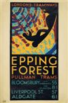 R & B STUDIOS (P. IRWIN BROWN & RICKMAN RALPH). LONDONS TRAMWAYS / EPPING FOREST. 1930. 29x19 inches, 75x50 cm.